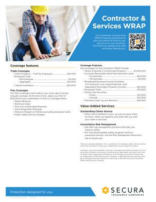 Contractor and Services WRAP Sell Sheet
